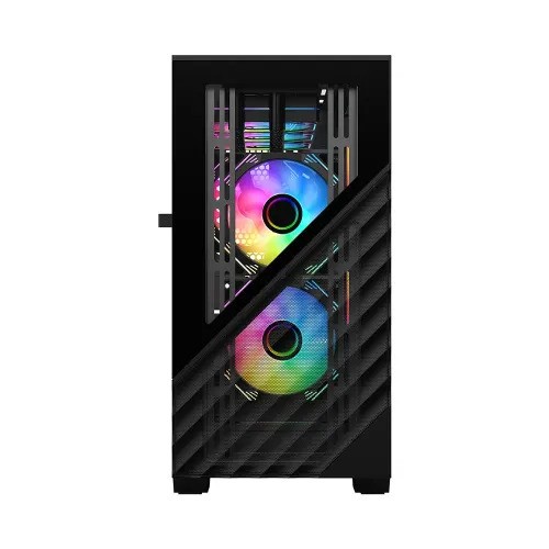 1ST PLAYER D7 BLACK FC7 ARG FAN (2FRONT,1 REAR) ATX MID TOWER CASING - Image 2