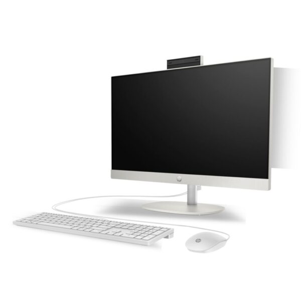 HP 24-cr0009l Intel® Core™ i7 -1355U 13th GEN – 16GB RAM / 512GB SSD I Intel® Iris® Xᵉ Graphics I 23.8″ FHD I FreeDOS I All-in-One PC (White) – AV8L0PA
