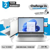HP 15-fd0250wm Intel® Core™ i5-1334U 13th GEN – 8GB RAM / 512GB SSD I Intel® Iris® Xᵉ Graphics I 15.6″ HD LED I Windows 11 Home I Laptop (Natural Silver)